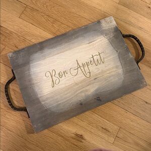 Thirstystone Gray and Gold Bon Appetite Serving Tray